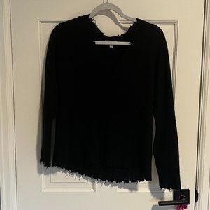 MINNIE ROSEASHMERE DISTRESSED V-NECK Sweater - Size S